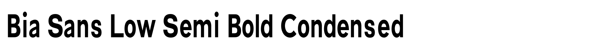 Bia Sans Low Semi Bold Condensed image